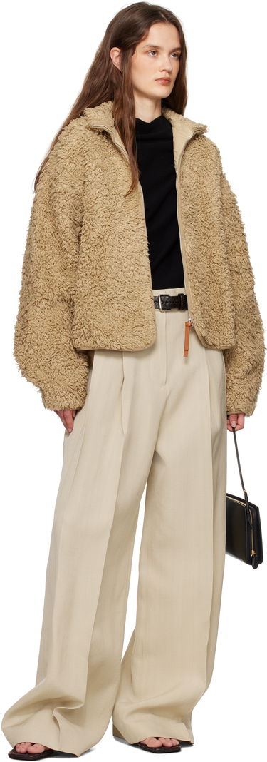 Панталони Jil Sander Jil Sander Voluminous Pleated Trousers Бежово | J03KA0292_J65005, 3