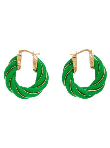 Обеци Bottega Veneta Twist Hoops Зелено | 732156 VAHUA