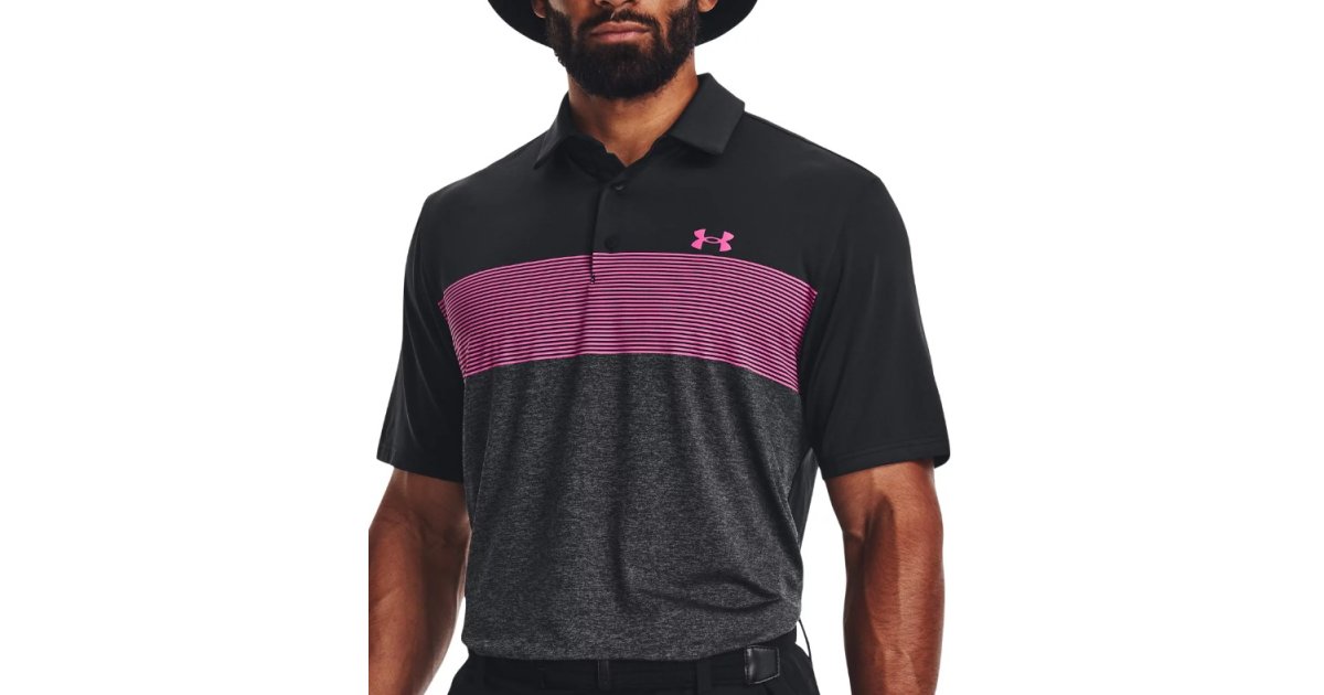 Поло тениска Under Armour UA Playoff 3.0 Stripe Бургунди | 1378676-003, 1