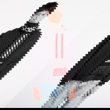 Шал adidas Originals adidas x AVAVAV Striped Knit Fan Scarf with Fringes Черно | KC6669, 0