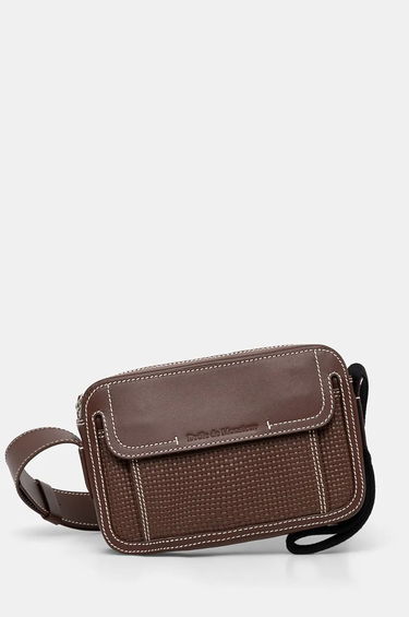 Чанта през рамо Drôle de Monsieur Leather Shoulder Bag Кафяво | E.AC100.LH011.BN, 0