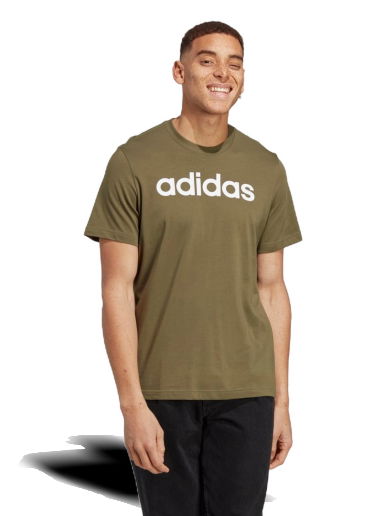 Тениска adidas Originals Essentials Single Jersey Linear Embroidered Logo Tee Зелено | IC9280