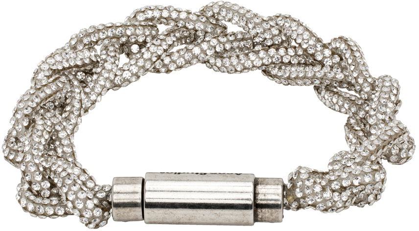 Гривна Acne Studios Crystal Cord Bracelet Сиво | C50416-, 1