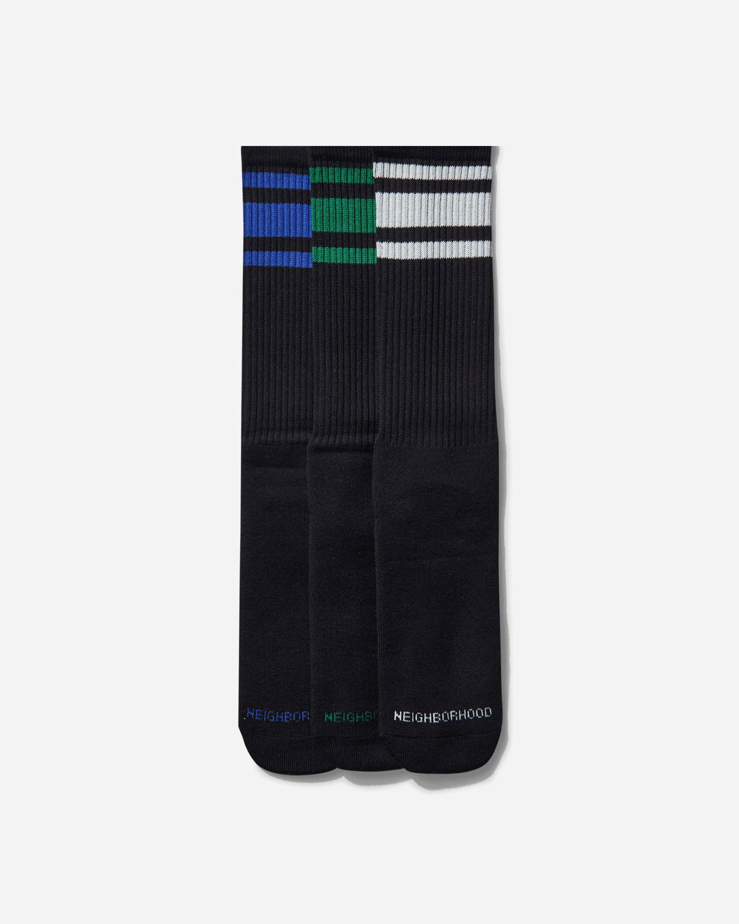 Чорапи Neighborhood 3-Pack Crew Socks Черно | 251KWNH-UWM01 BK, 0