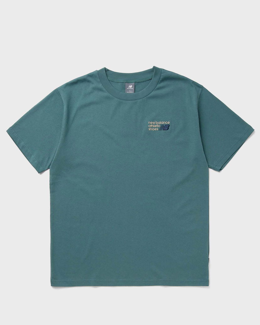 Тениска New Balance Athletics Premium Logo Tee men Shortsleeves green in size:XXL Тъмно синьо | MT41908-NUS