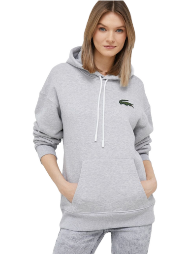 Суитчър Lacoste Loose Fit Hooded Organic Cotton Sweatshirt Сиво | SH6404