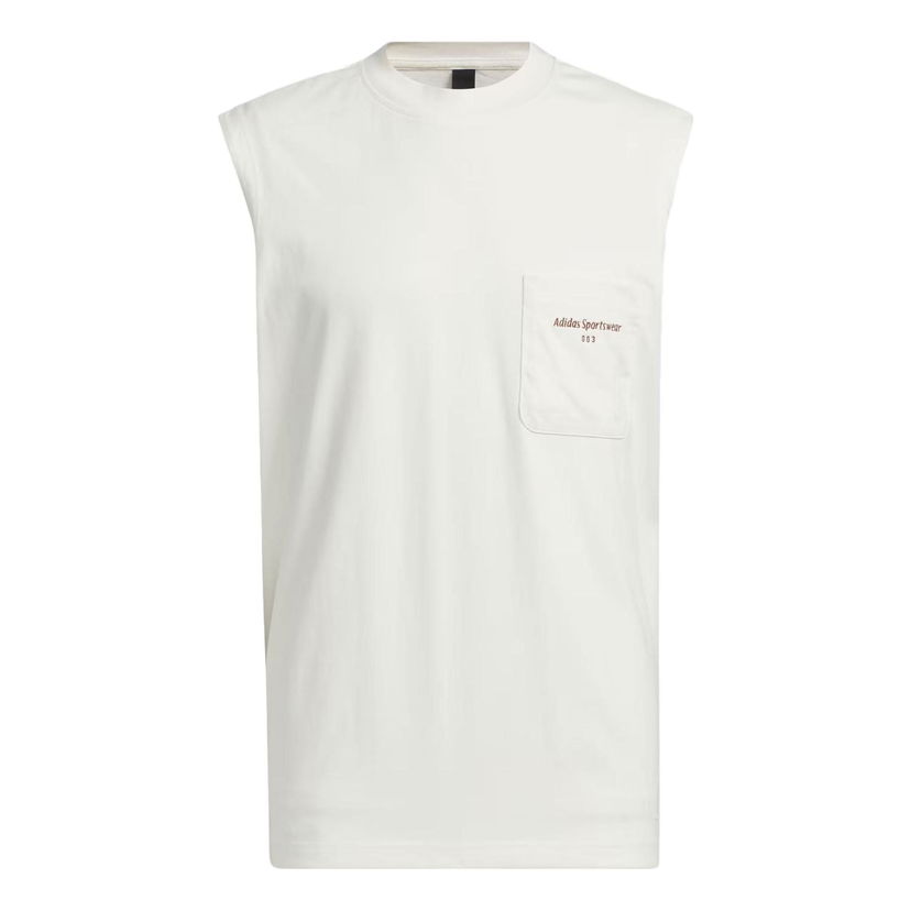 Потник adidas Originals Sportswear Pocket Tank Top Бяло | IS4963