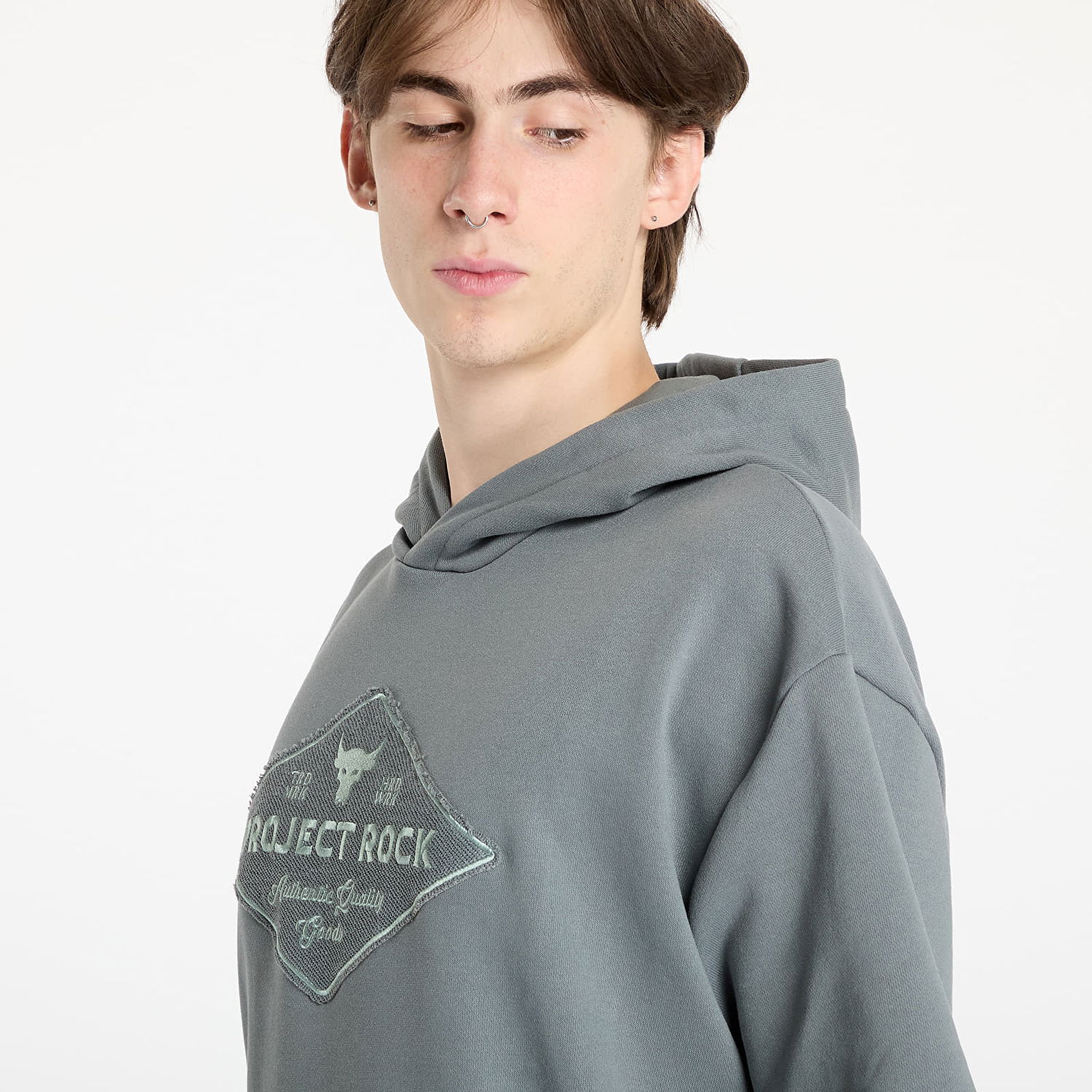 Суитчър Under Armour Project Rock Heavyweight Short Sleeve Hooded Tools T-Shirt Clay Green/ Clay Green Зелено | 1386900-709, 1
