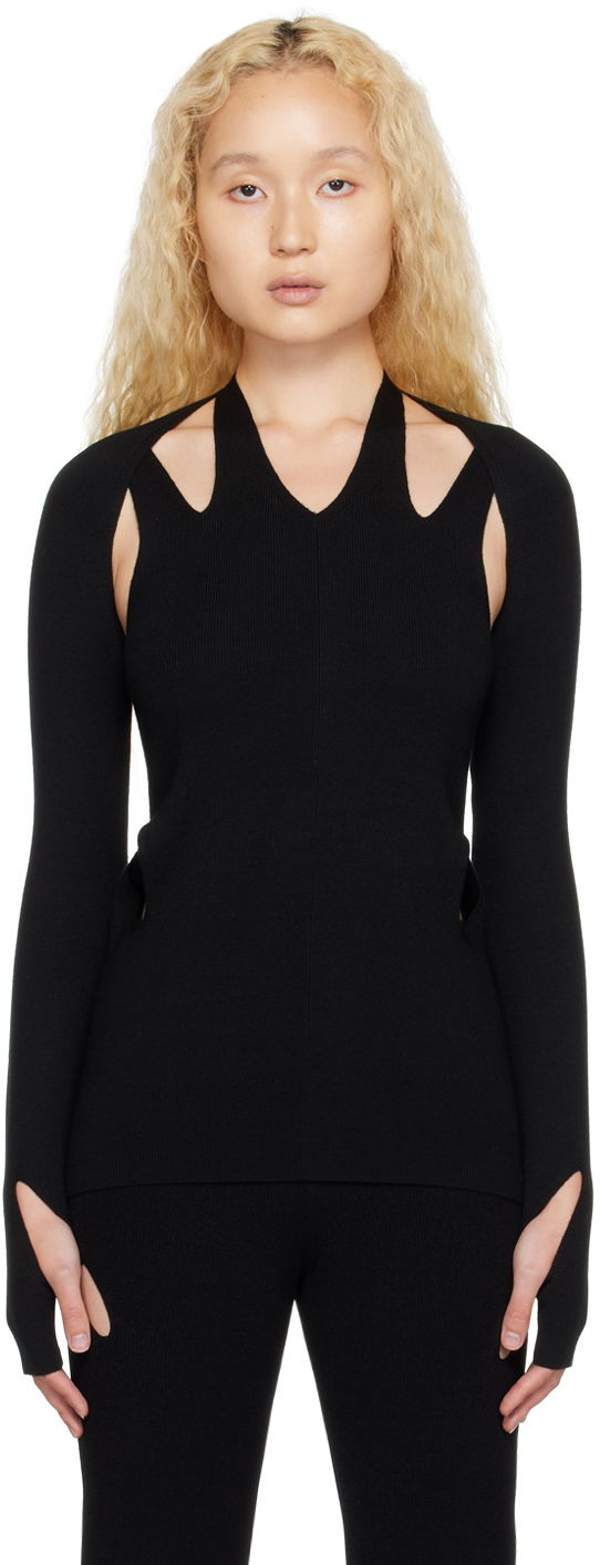 Потник Dion Lee Cutout Long Sleeve Top Черно | C7146F22, 0