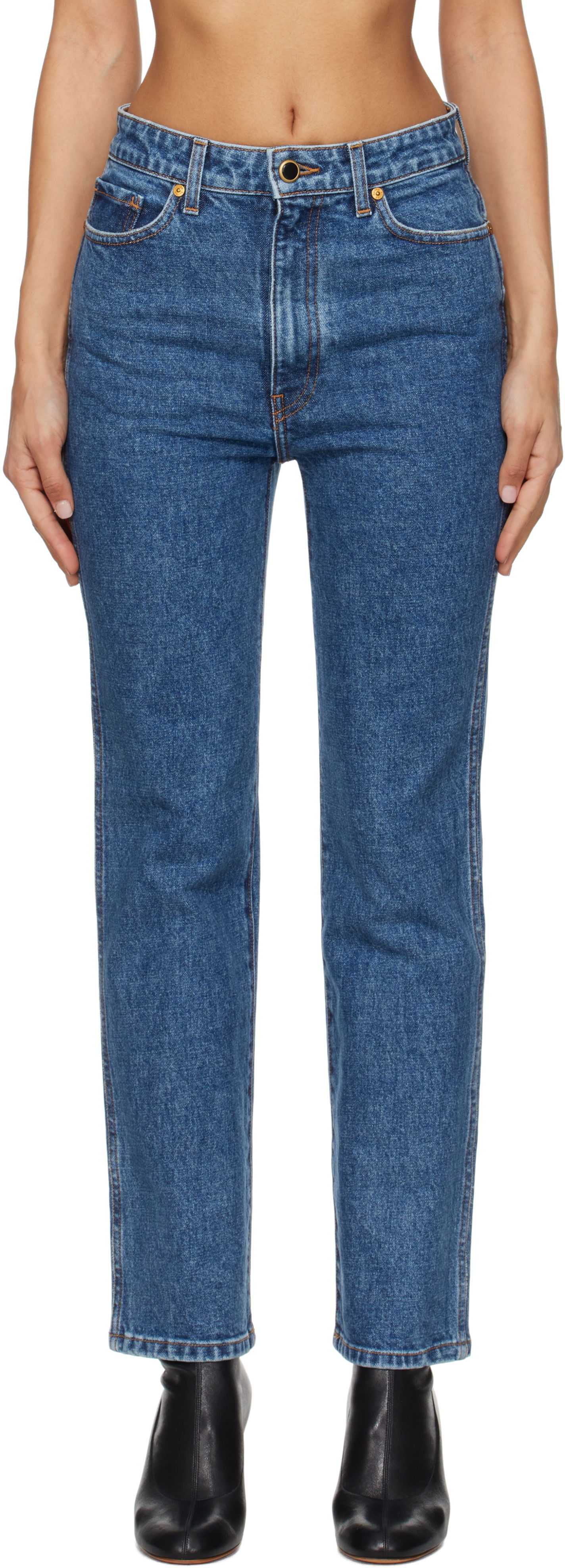 Дънки Khaite Abigail Stretch Jeans Синьо | 1071916009, 0