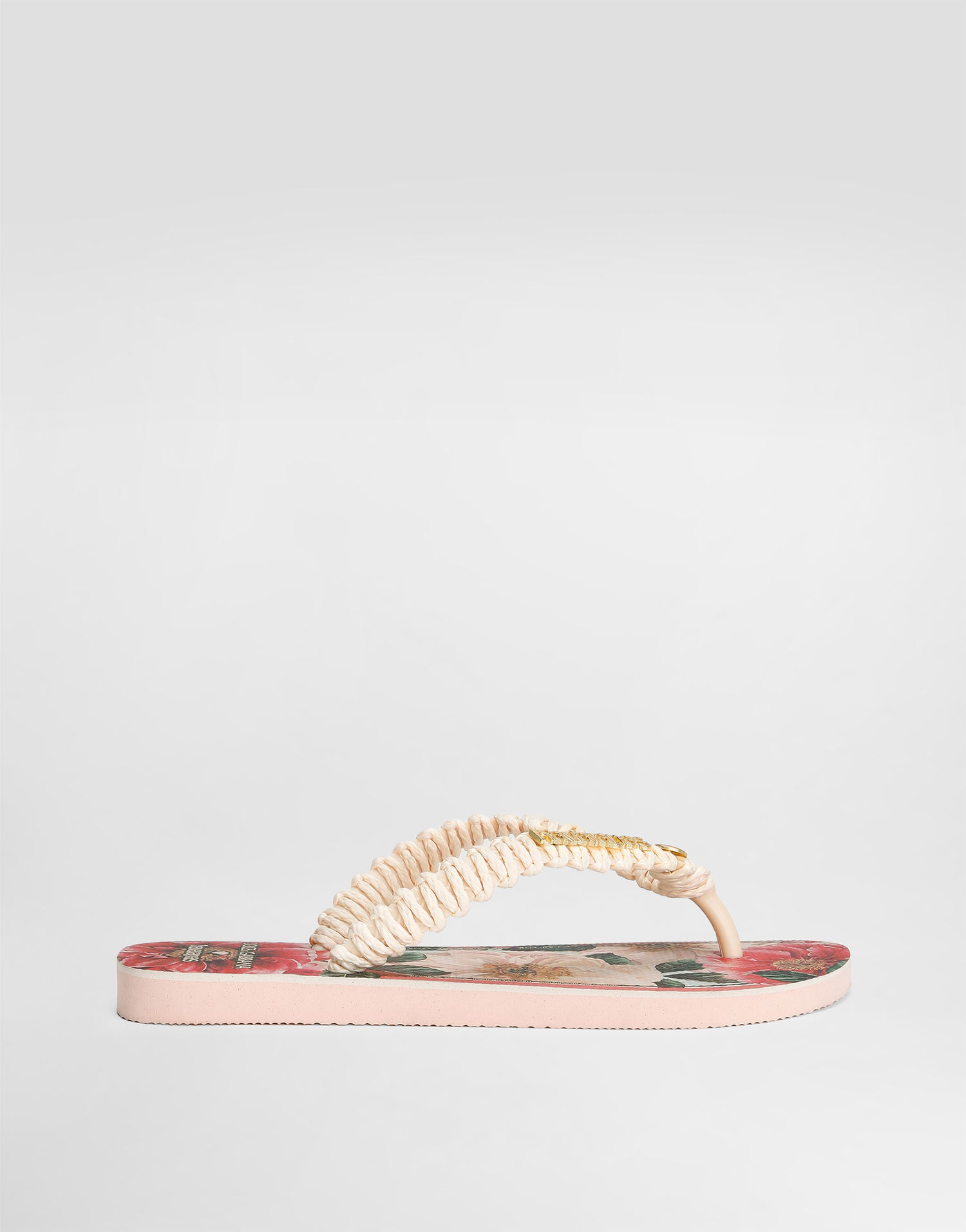 Аксесоари Dolce & Gabbana Dolce & Gabbana Floral Print Flip-Flops with Braided Strap Розово | VH0004VH000HF20C, 0