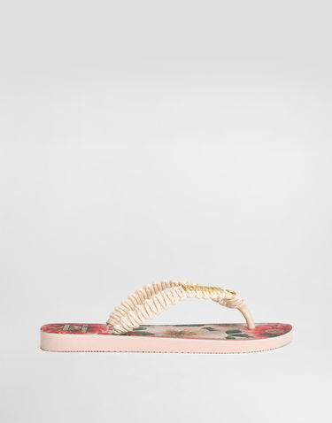 Аксесоари Dolce & Gabbana Dolce & Gabbana Floral Print Flip-Flops with Braided Strap Розово | VH0004VH000HF20C, 0