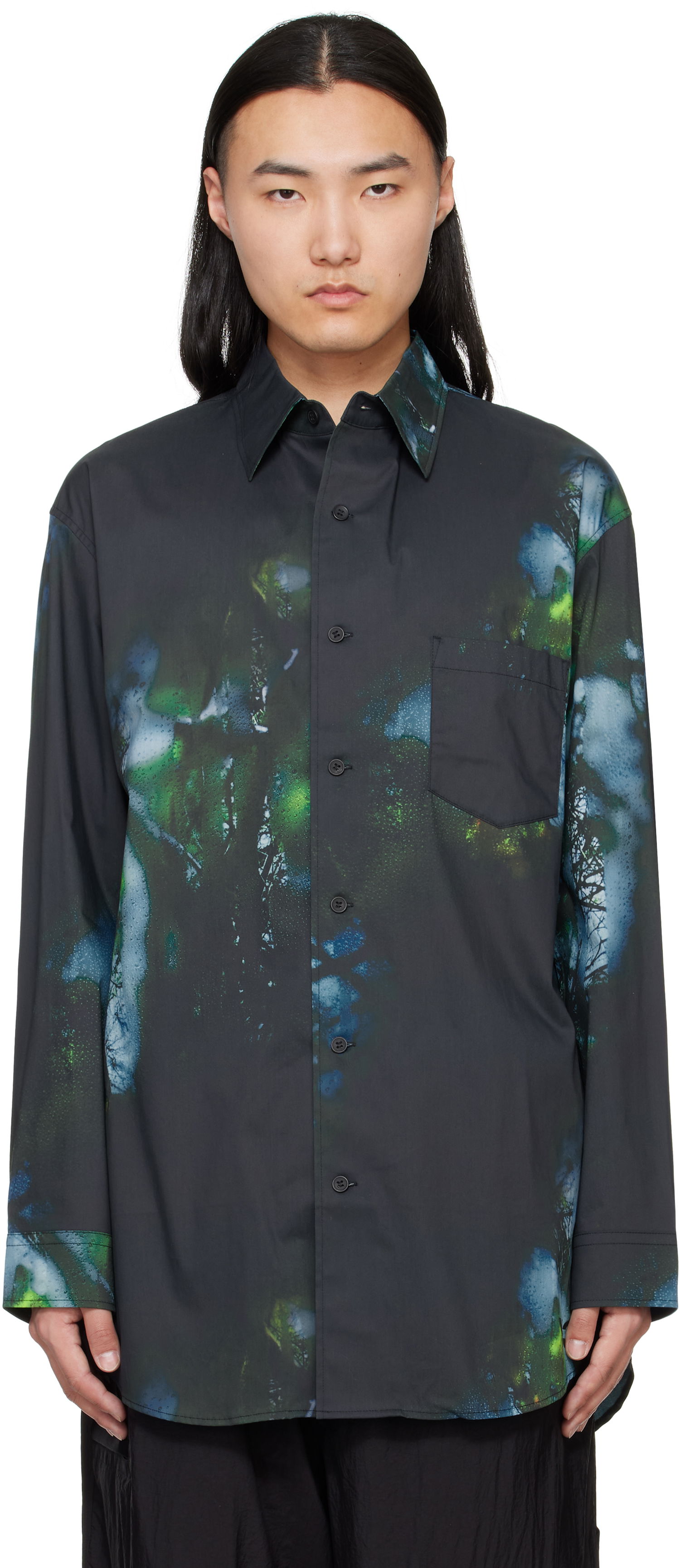Риза Y-3 Y-3 Allover Print Shirt Черно | JL8299, 0