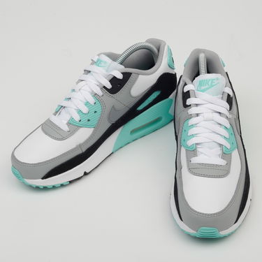 Кецове и обувки Nike Air Max 90 Leather "Hyper Turquoise" GS Бяло | CD6864-102, 2