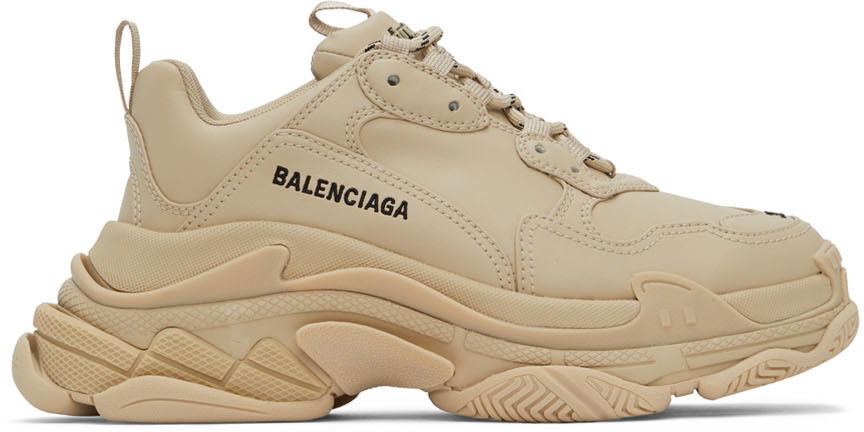 Кецове и обувки Balenciaga Triple S Low-Top Sneakers Бежово | 536737-W2FA5-9700, 0