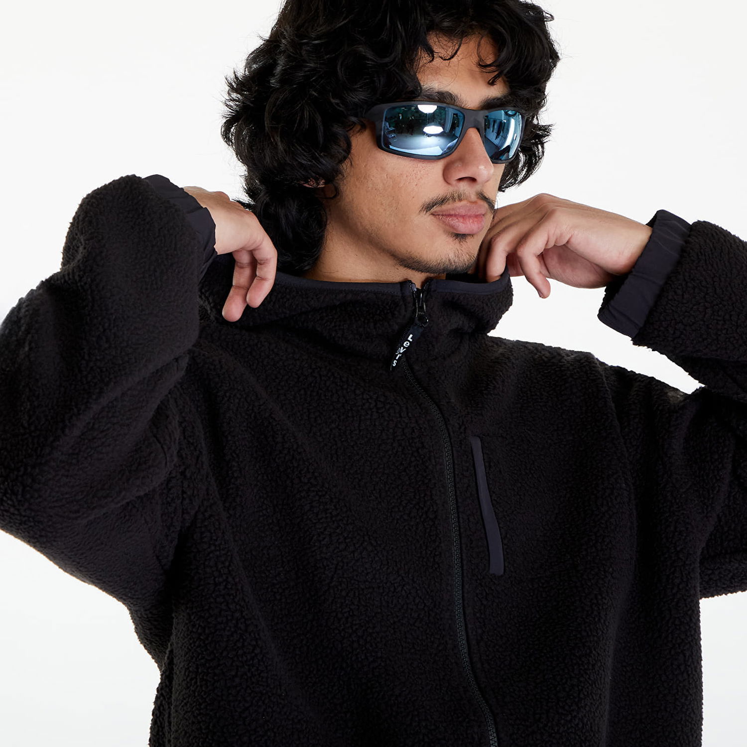 Суитчър Levi's ® Pop Hooded Sherpa Черно | A7285-0002, 1