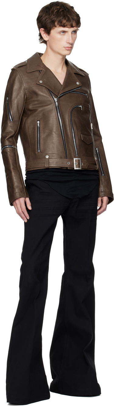 Яке Rick Owens Concordians Bauhaus Stooges Leather Jacket Кафяво | RR02E1702 LHOSJP, 3