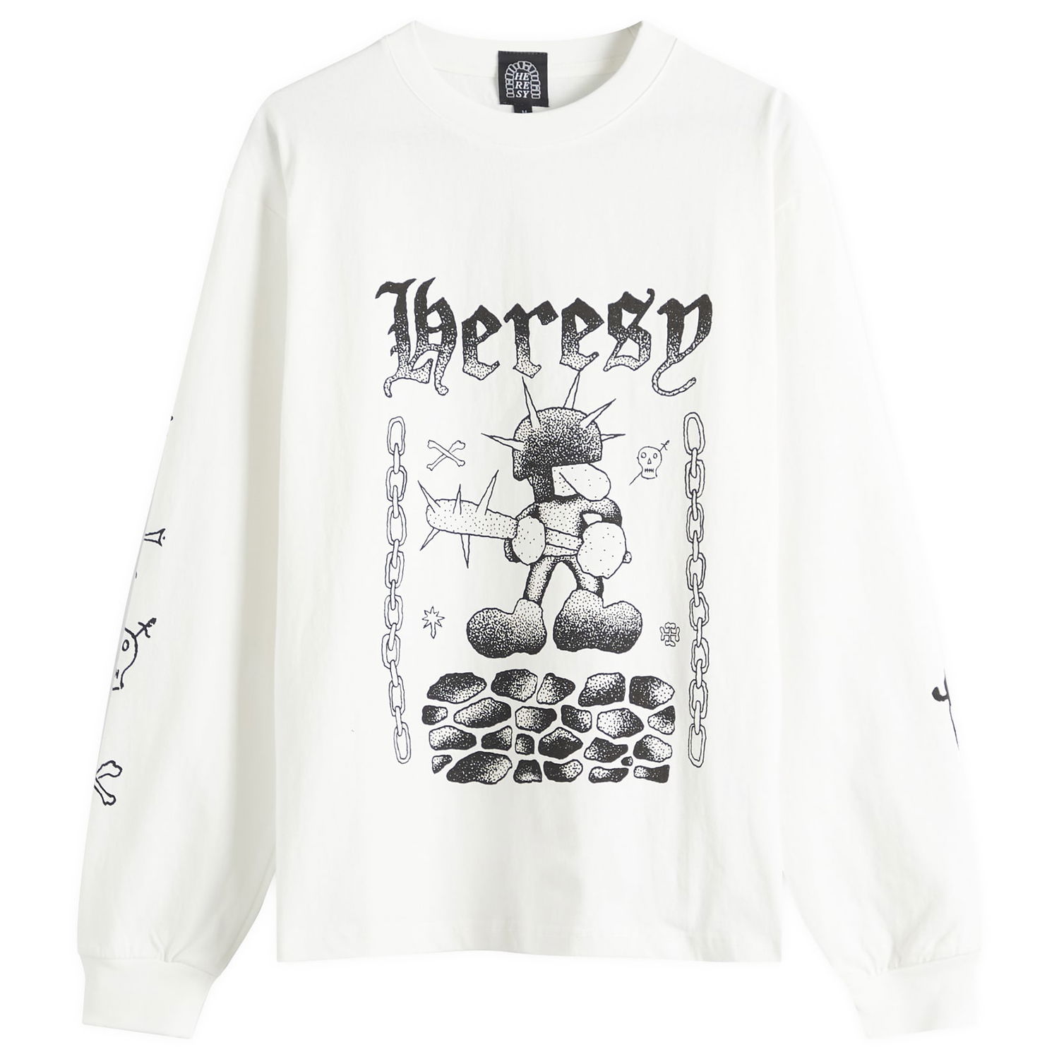 Тениска Heresy Heresy Fightin' Longsleeve Graphic T-Shirt Бяло | HSS25-T11E, 0