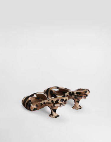 Кецове и обувки Dolce & Gabbana Leopard-print Keira Mules Многоцветен | CR1964A00818Z886, 2