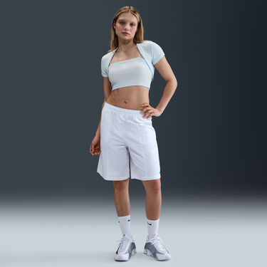 Съкратен топ Nike Sportswear Chill Knit 2-in-1 Slim Ribbed Crop Top Синьо | HJ1299-423, 3