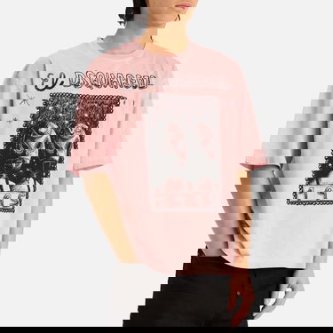 Тениска DSQUARED2 Dsquared2 Loose Fit Graphic T-Shirt Розово | S71GD1555-D20035-235, 2