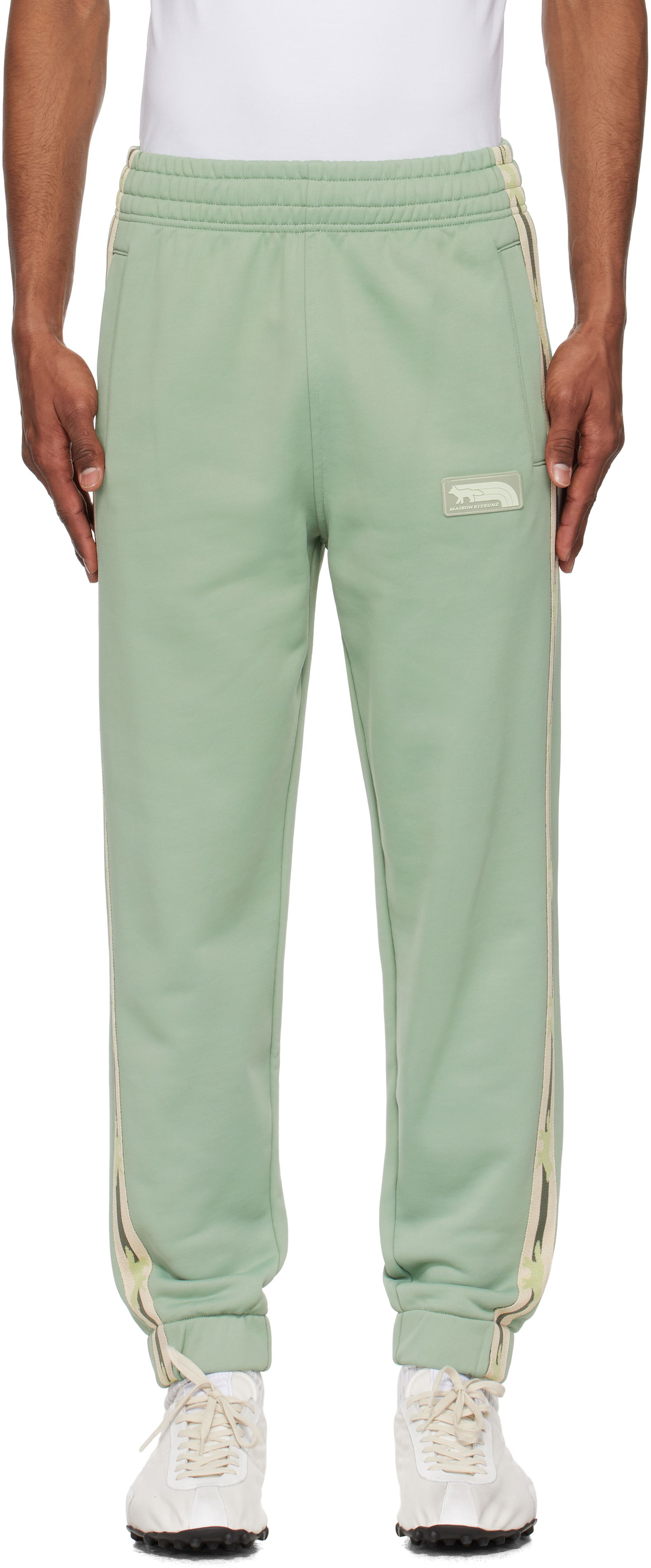 Спортни панталони MAISON KITSUNÉ Maison Kitsuné Flash Fox Track Pants Зелено | OM01126KM0322, 0