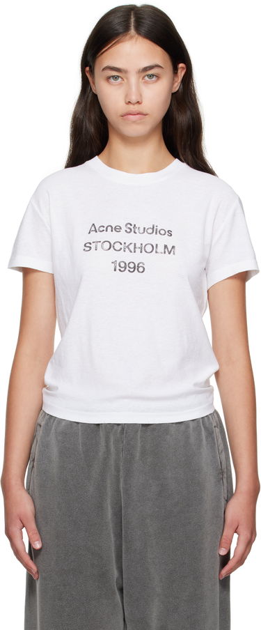 Тениска Acne Studios Acne Studios Logo T-Shirt Бяло | CL0397-, 0