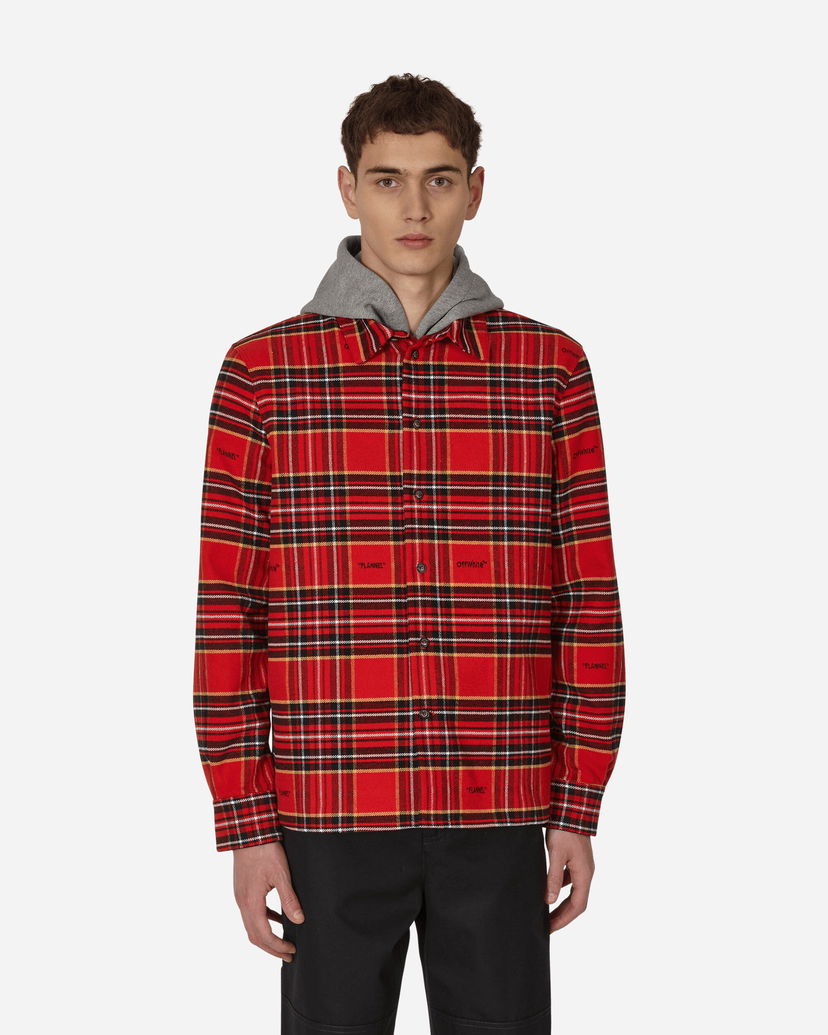 Риза Off-White Flannel Skate Shirt Red Червено | OMGA227S23FAB001 2510