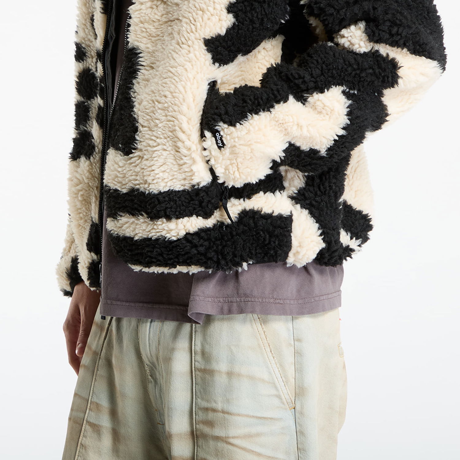 Яке OBEY Jacket Shaggy Sherpa Jacket Clay Multi Бежово | 121800607-CLY, 1