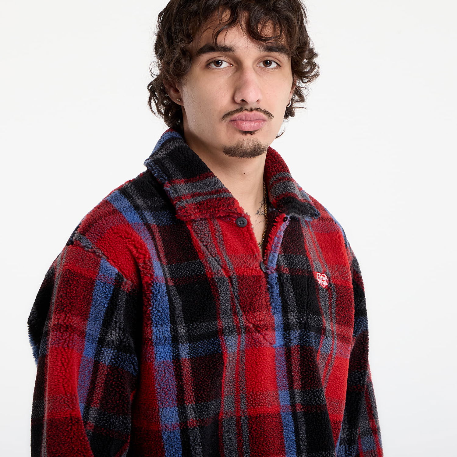 Суитчър Human Made Plaid Half-Zip Fleece Pullover Многоцветен | HM30CS015RD, 1