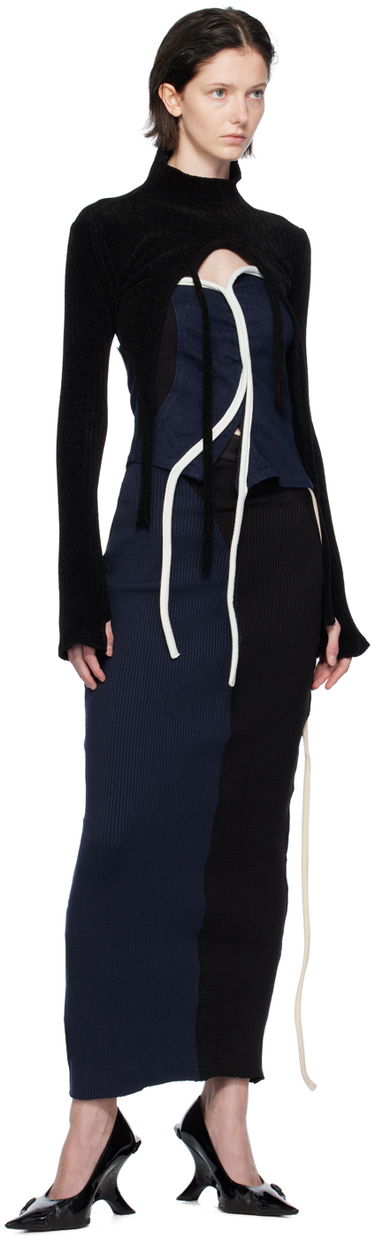 Пола Ottolinger Ottolinger Paneled Maxi Skirt Тъмно синьо | 407002, 3