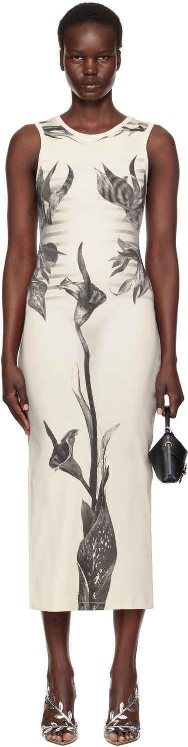 Pокля Jean Paul Gaultier Jean Paul Gaultier Flower Body Morphing Marinière Maxi Dress Бежово | 25/33-F-RO360-J579-010200, 0