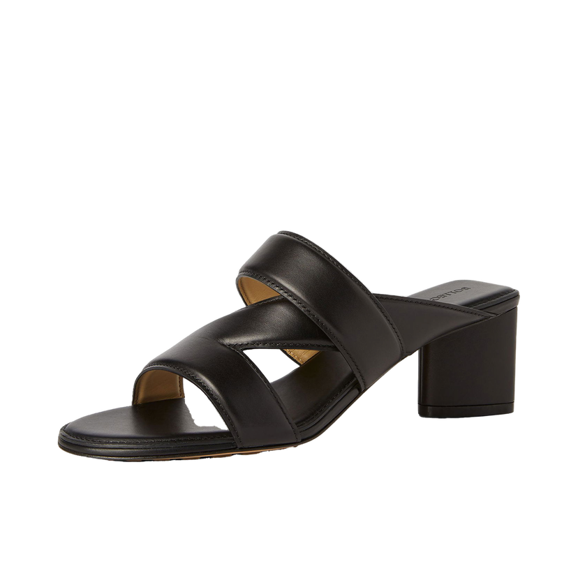 Кецове и обувки Bottega Veneta Leather Crossover-Strap Sandal Черно | 651376VBSL01000
