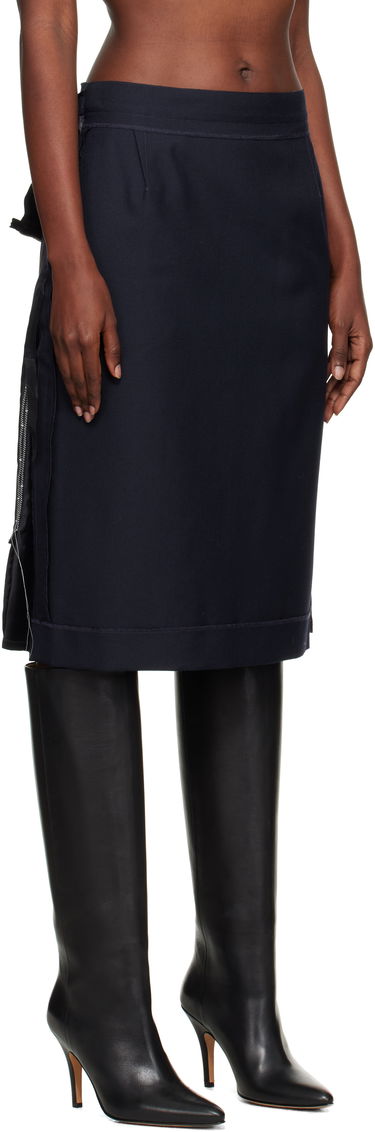 Пола Maison Margiela Maison Margiela Reverse Midi Skirt Тъмно синьо | S51ME0045 MTN107, 1