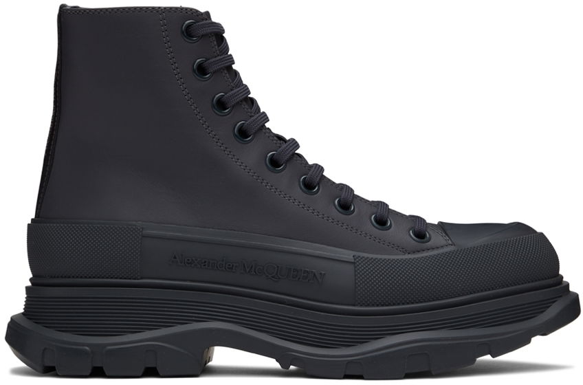 Кецове и обувки Alexander McQueen Tread Slick High Sneakers Черно | 705661WHZ62, 0