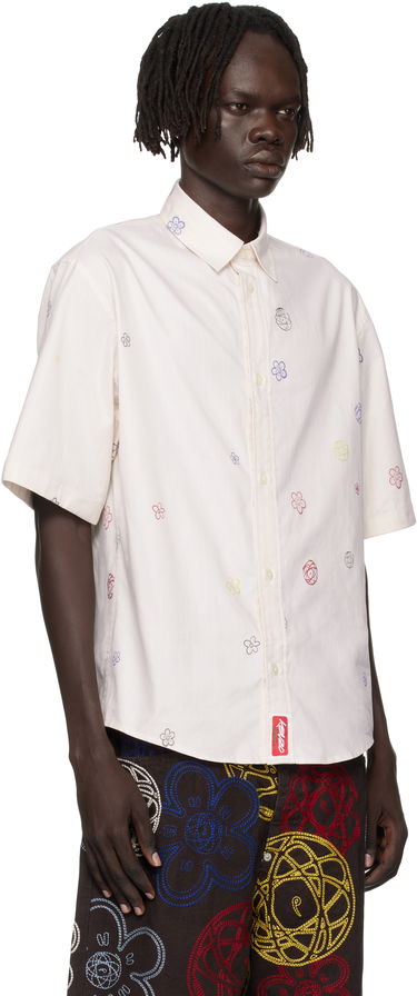 Риза KENZO Kenzo Paris Futura 2000 Edition Embroidered Shirt Бяло | FF65CH1279IJ, 1