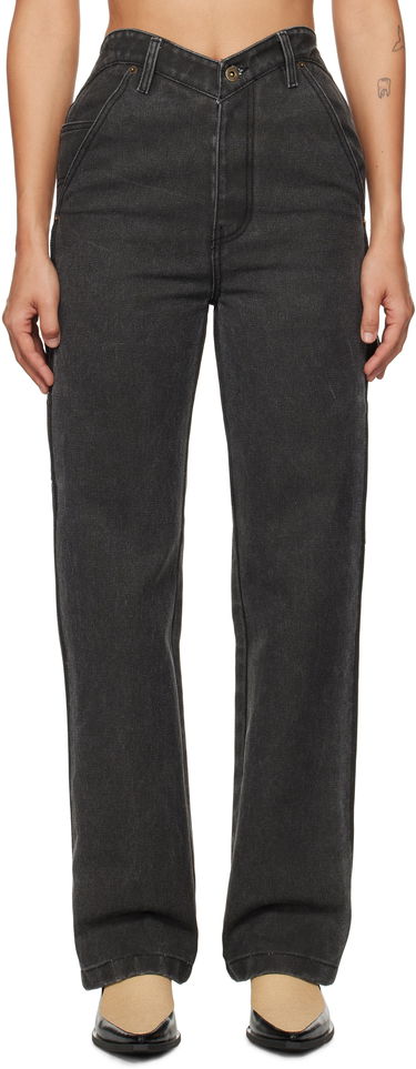 Дънки We11done We11done Heart Work Trousers Черно | WD-PT3-24-280-W-BK, 0