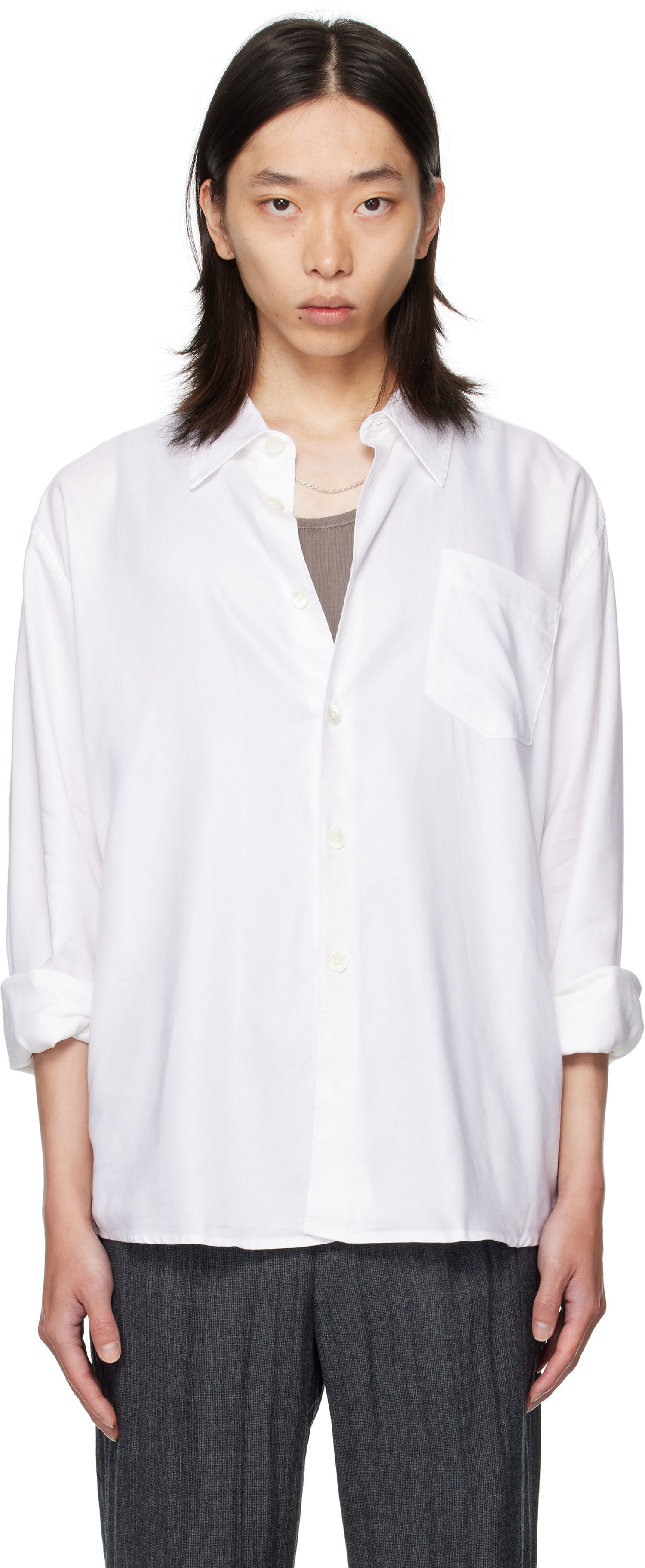 Риза OUR LEGACY Our Legacy Beyond Button-Up Shirt Бяло | M4252BSW, 0