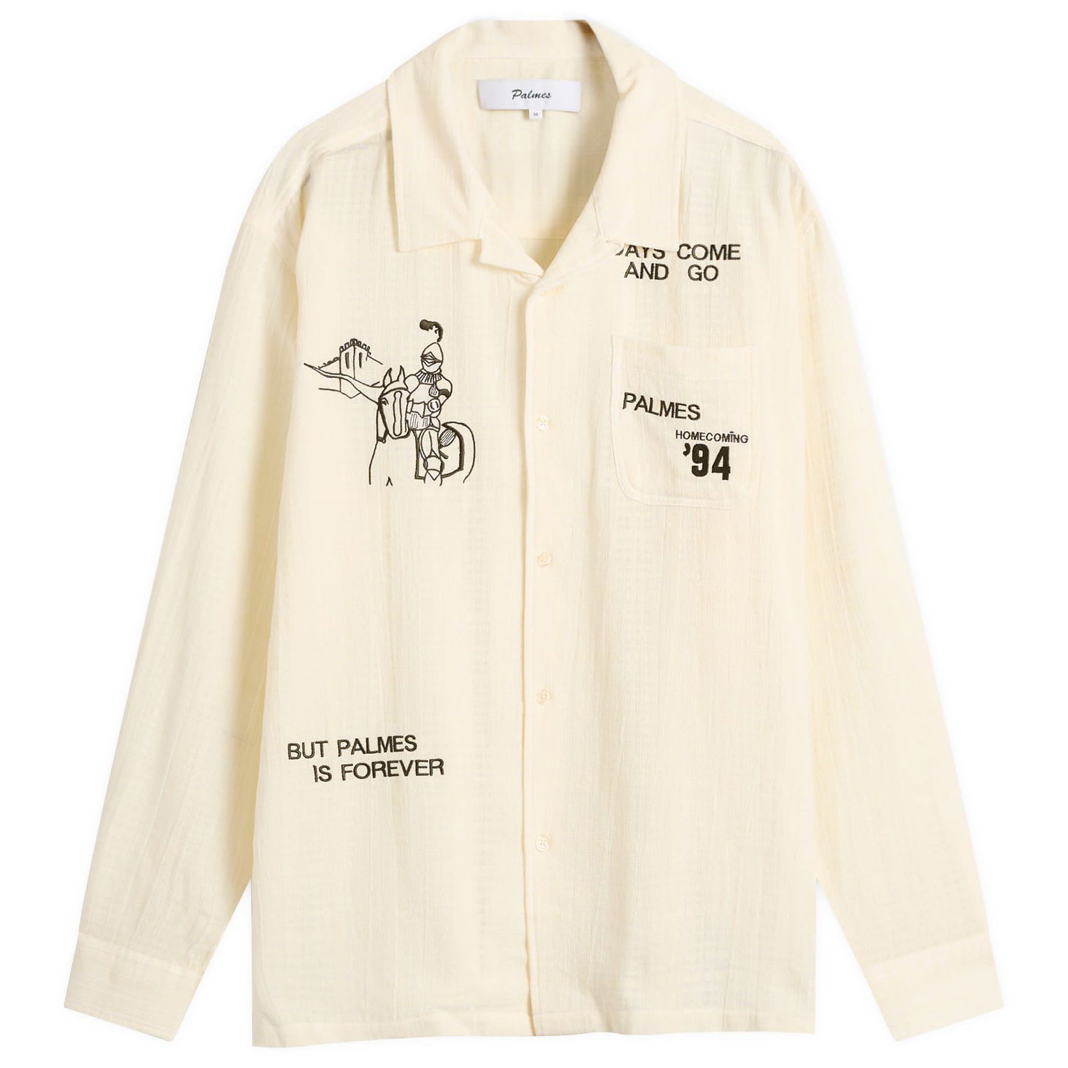 Риза Palmes Palmes Forever Camp Collar Shirt Бежово | P30-0040-036, 0