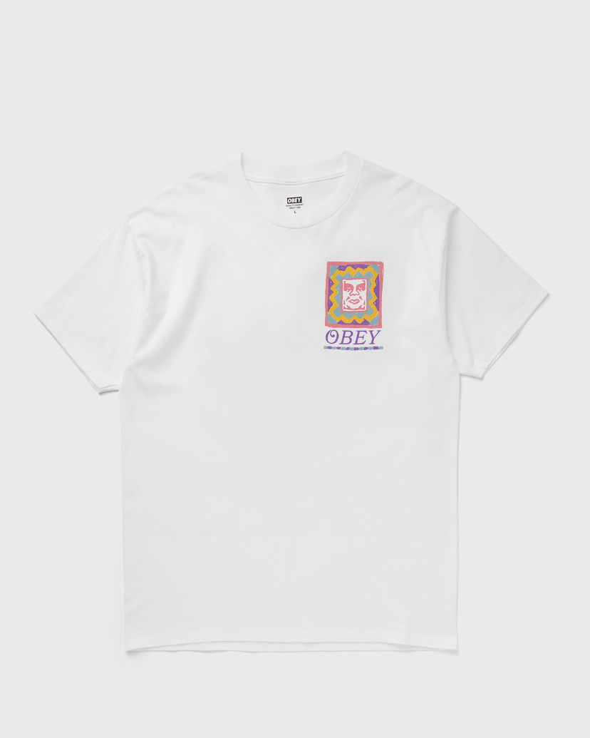 Тениска OBEY Throwback Tee Бяло | 165263786-WHT