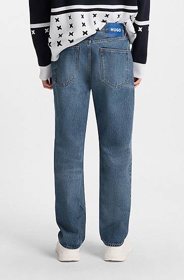 Дънки BOSS Regular Fit Rigid Denim Jeans Синьо | 50541638, 1