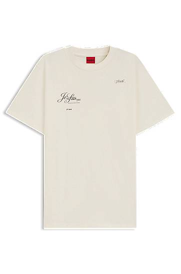 Тениска BOSS Parisian Graphic Print T-Shirt Бежово | 50545551, 0