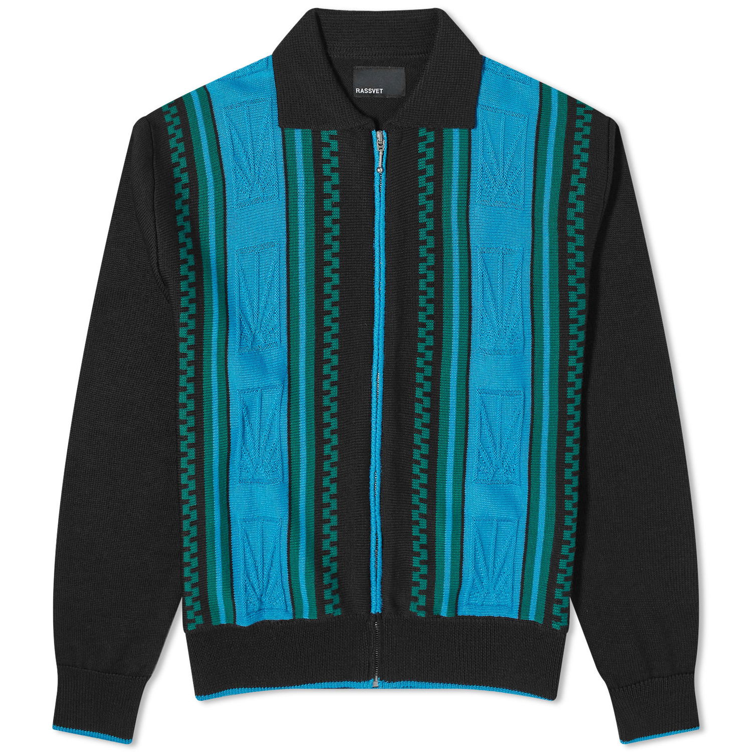 Пуловер PACCBET Stripe Zip Cardigan Синьо | PACC14N004-BLU, 0