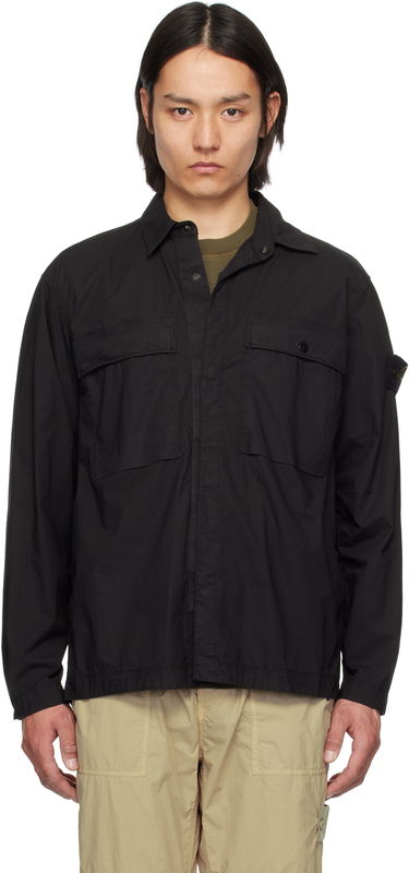 Риза Stone Island Stone Island Stretch Cotton Shirt Черно | K1S15 1200015 S0003, 0