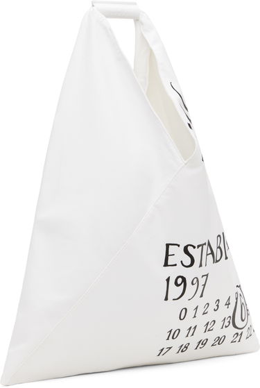 Голяма пазарска чанта Maison Margiela MM6 Maison Margiela Classic Triangle 'Established' Print Tote Черно | S54WD0039 P7260, 4