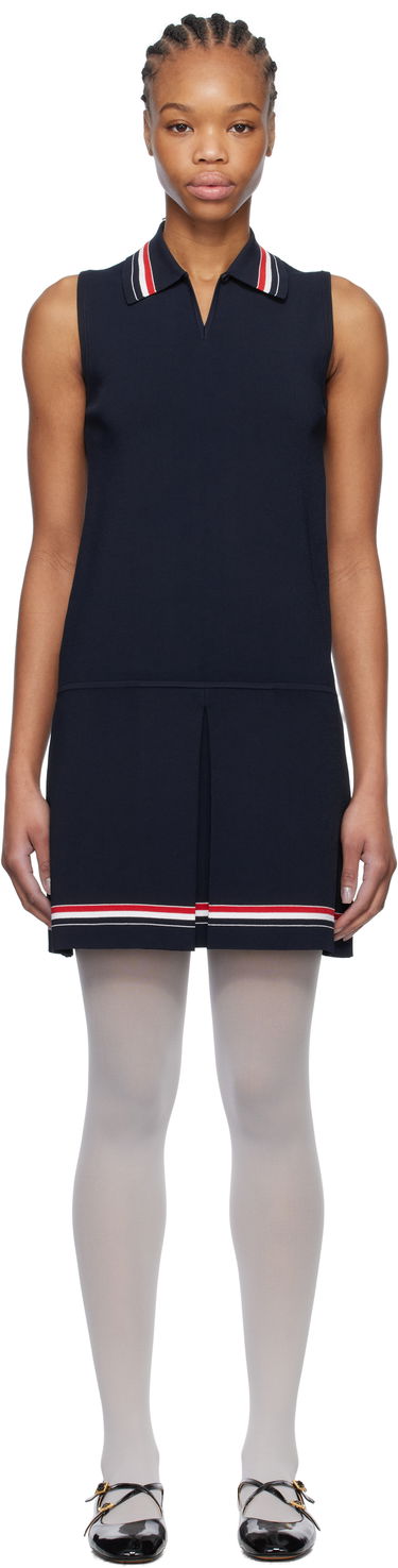 Pокля Thom Browne Thom Browne Tennis Polo Minidress Тъмно синьо | FKD174A-Y5502, 0