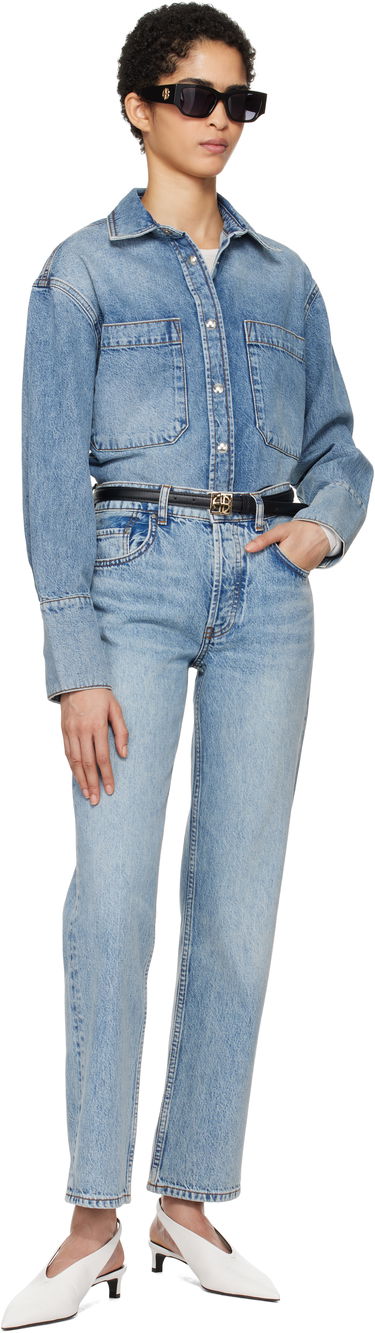 Колани Anine Bing Dante Denim Button-Up Shirt Черно | A-07-10239-WHD1, 4