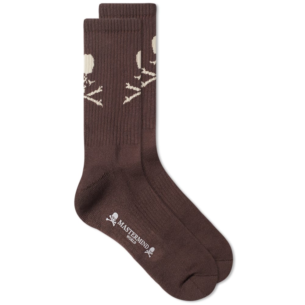 Чорапи Mastermind WORLD Skull Socks Кафяво | MW22S09-SO001-BRW, 0