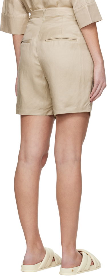 Къси панталони Anine Bing Anine Bing Carrie Pleated Linen Shorts Бежово | A-05-9356-OMA10, 2