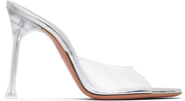 Аксесоари Amina Muaddi Amina Muaddi Alexa Glass 105 Heeled Sandals Металик | ALEXA GLASS SLIPPER, 0